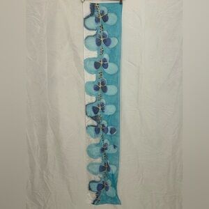 Blue Floral Women's Scarf